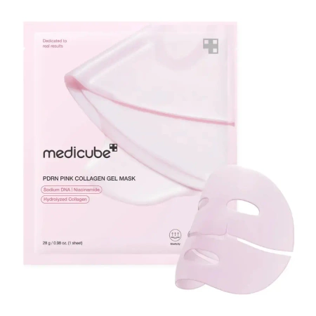 MEDICUBE PDRN Pink Collagen Gel Mask (1szt) - hydrożelowa maska w płachcie poprawiająca jędrność i elastyczność skóry 