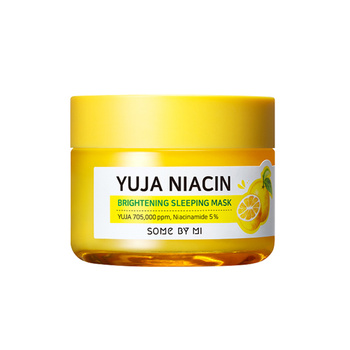 SOME BY MI Yuja Niacin Miracle Brightening Sleeping Mask 60g - rozjaśniająca całonocna maska do twarzy z glutationem i niacynamidem