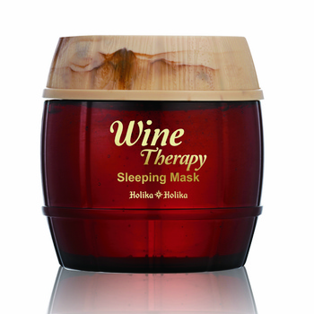Holika Holika Wine Therapy Sleeping Mask Red Wine 120ml - odżywcza, przeciwzmarszczkowa maseczka całonocna z ekstraktem z wina