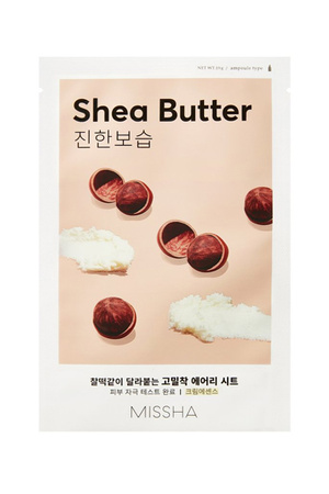 MISSHA Airy Fit Sheet Mask (Shea Butter) 19g - nawilżająca maska w płachcie z masłem shea