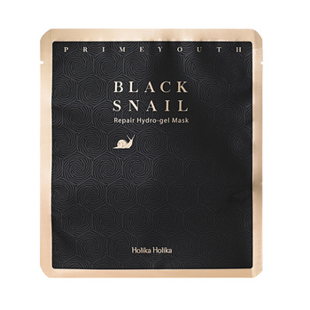 Holika Holika Prime Youth Black Snail Repair Hydro Gel Mask 25g - maska w płachcie z filtratem ze śluzu czarnego ślimaka