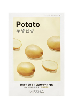 MISSHA Airy Fit Sheet Mask (Potato) 19g - wygładzająca i rozświetlająca maska w płachcie