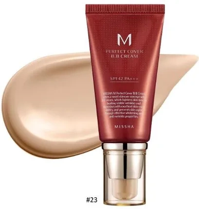 MISSHA M Perfect Cover BB Cream #23 (Natural Beige) 50ml - Nawilżający krem BB o dobrym kryciu