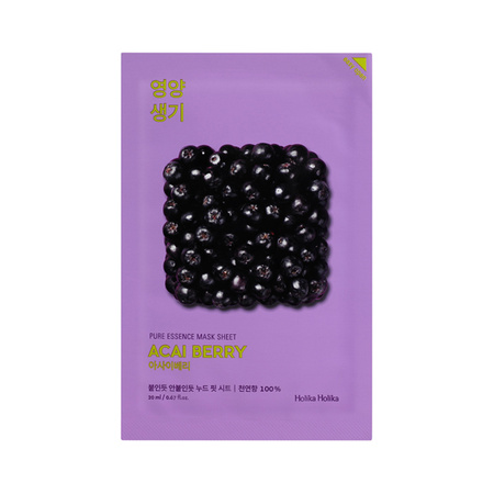 Holika Holika Pure Essence Mask Sheet - Acaiberry 23ml - antyoksydacyjna maska z wyciągiem z jagód acai