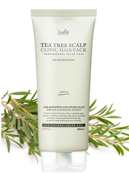 LADOR Tea Tree Scalp Clinic Hair Pack 200g - kojąca maseczka do skóry głowy