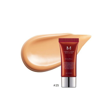 MISSHA Perfect Cover BB Cream #25 (Warm Beige) 20ml - Nawilżający krem BB o dobrym kryciu