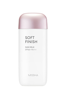MISSHA All Around Safe Block Soft Finish Sunmilk 50+ 70ml - lekki, matujący filtr przeciwsłoneczny z kwasem hialuronowym