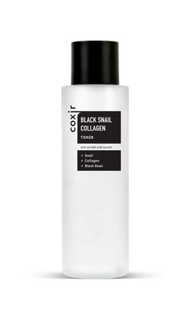 COXIR Black Snail Collagen Toner 150ml - redukujący zmarszczki toner ze śluzem ślimaka