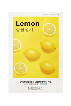 MISSHA Airy Fit Sheet Mask (Lemon) 19g - poprawiająca koloryt maseczka w płachcie z ekstraktem z cytryny