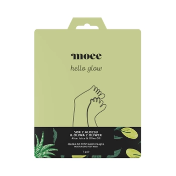 moee Hello Glow Sok z Aloesu & Oliwa Z Oliwek Maska Do Stóp Nawilżająca - 1 para