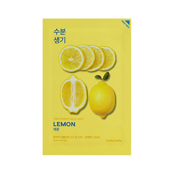 Holika Holika Pure Essence Mask Sheet - Lemon 23ml - rozjaśniająca i redukująca wydzielanie sebum maska w płachcie z ekstraktem z cytryny