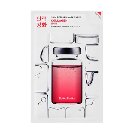 Holika Holika Skin Rescuer Mask Sheet - Collagen 20ml - kolagenowa przeciwstarzeniowa maska w płachcie