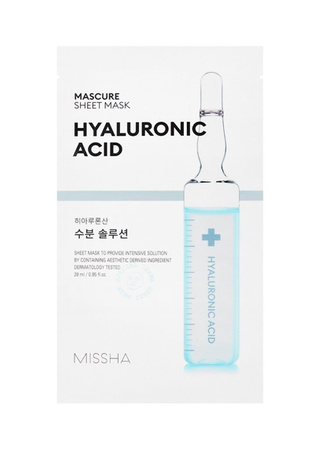 MISSHA Mascure Hydro Hyaluronic Sheet Mask 28ml - Maska w płachcie nawilżająca z kwasem hialuronowym 