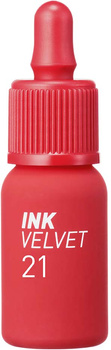 PERIPERA Ink Velvet #21 Vitality Coral Red - Lekka pomadka-tint do ust