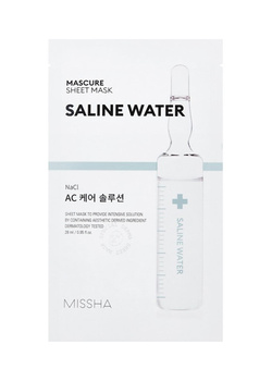 MISSHA Mascure AC Care Saline Water Sheet Mask 28ml - łagodząca maska do skóry problematycznej i trądzikowej