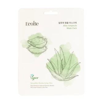 EcoBe Aloe Ampoule Mask Pack 25ml - wyciszająca i nawilżająca maska w płachcie z aloesem
