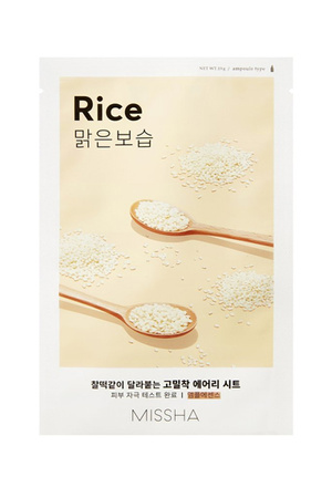 MISSHA Airy Fit Sheet Mask (Rice) 19g - Maseczka rozjaśniająco-wygładzająca