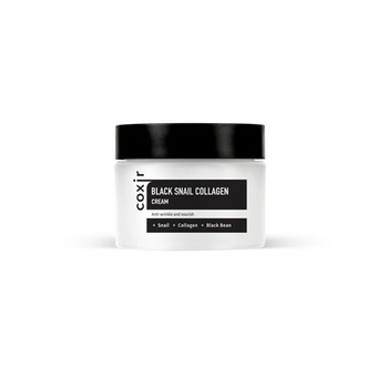 COXIR Black Snail Collagen Cream 50ml - krem pod makijaż nawilżający i ujędrniający ze śluzem ślimaka
