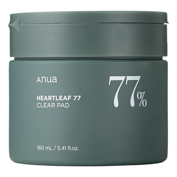 ANUA Heartleaf 77% Clear Pad 160ml - tonizujące płatki do twarzy z ekstraktem z pstrolistki