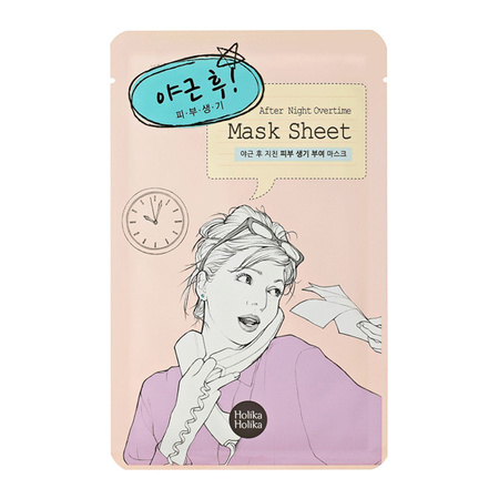 Holika Holika After Mask Sheet - After working overtime 18ml - maska w płachcie z ekstraktem z liści mięty i kwiatów rumianku