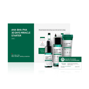 SOME BY MI AHA-BHA-PHA Miracle Starter Kit 30ml+30ml+10ml+20g - zestaw miniaturek dla skóry trądzikowej i problematycznej