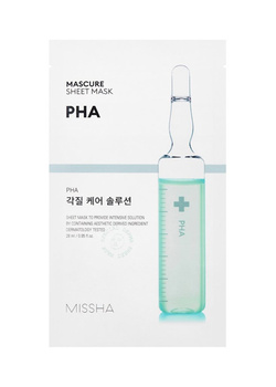 MISSHA Mascure Peeling PHA Sheet Mask 28ml - Nawilżająca maska w płachcie z glukonolaktonem